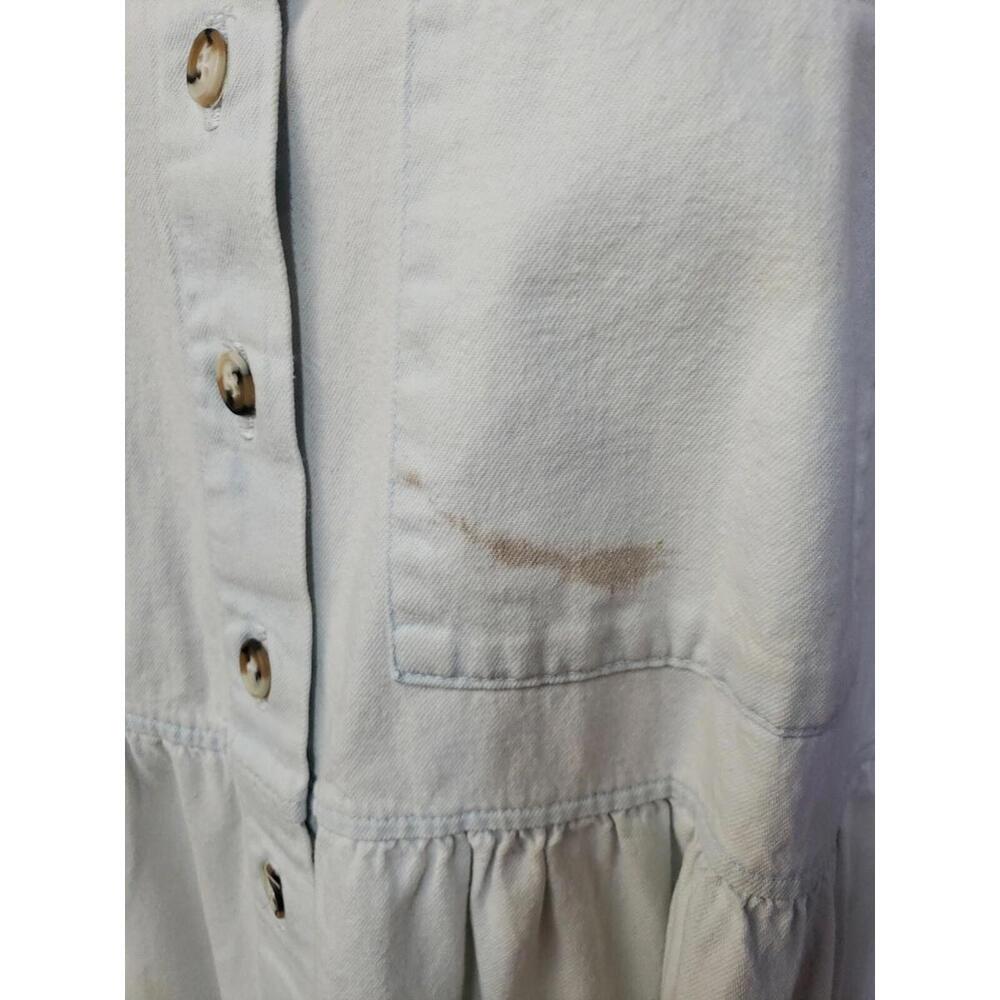 Sun Belt Denim Light Blue Size M Midi Dress ARTSY SS 🏜 Desert handpainted #CB8 - Picture 8 of 10
